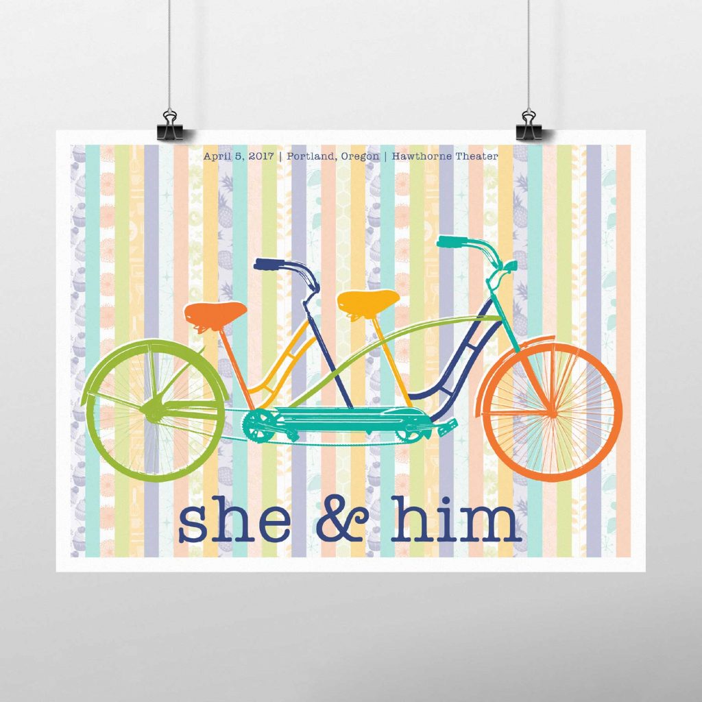She & Him Poster